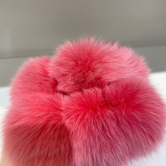 Women's Real Fox Furry Fur Slides, Open-Toe Cute Fur Sandals M3 - Picture 2 of 9